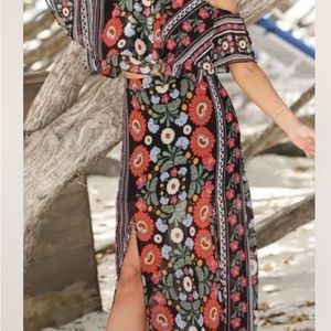 Show Me Your Mumu Two Piece Set in Mexicali S Mick Maxi Skirt Nica Ruffle Top